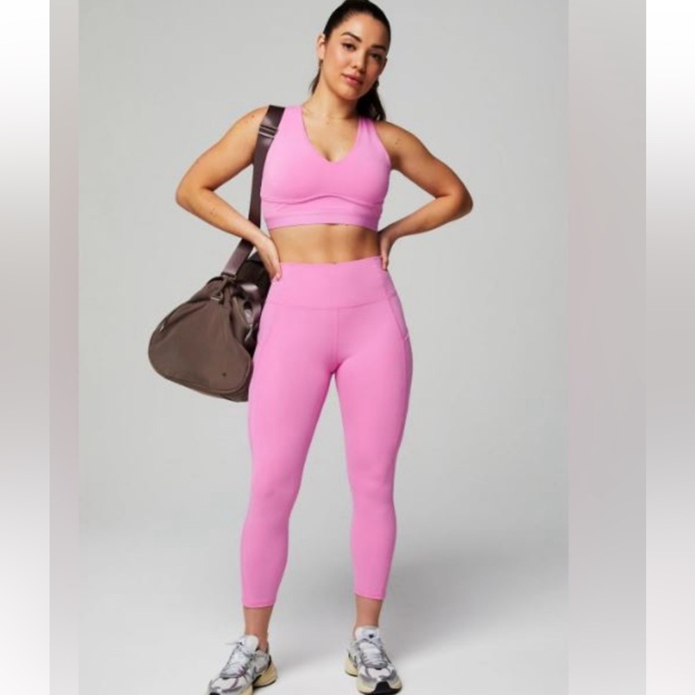 Fabletics Pink High-Waist 7/8 Leggings
